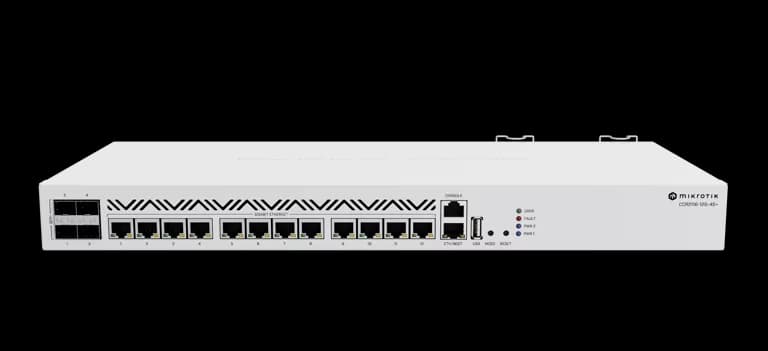 CCR2116-12G-4S+ — Router FAI CCR2116-12G-4S+ — CCR 16 cœurs avec 13 GbE et 4 SFP+ 10G, double alim. Distribué par UBSM au Maroc.
