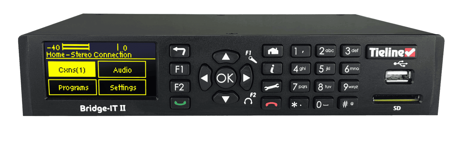 Bridge-IT XTRA II — STL IP Bridge-IT XTRA II — Codec STL IP rack 1RU avec écran OLED, jusqu'à 6 connexions. Distribué par UBSM au Maroc.