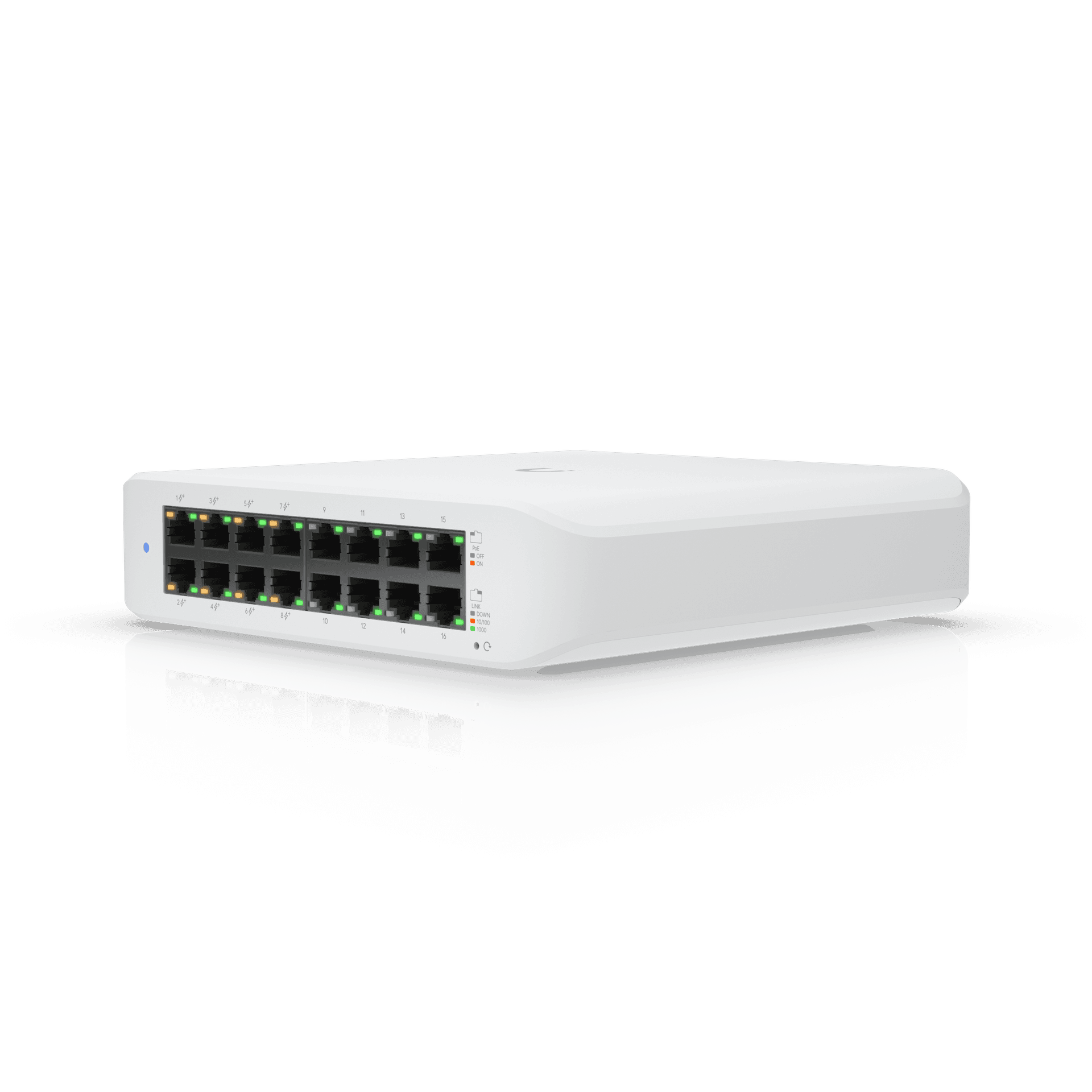 USW Lite 16 PoE — Switch Compact USW Lite 16 PoE — Switch compact 16 ports GbE PoE fanless. Distribué par UBSM au Maroc.