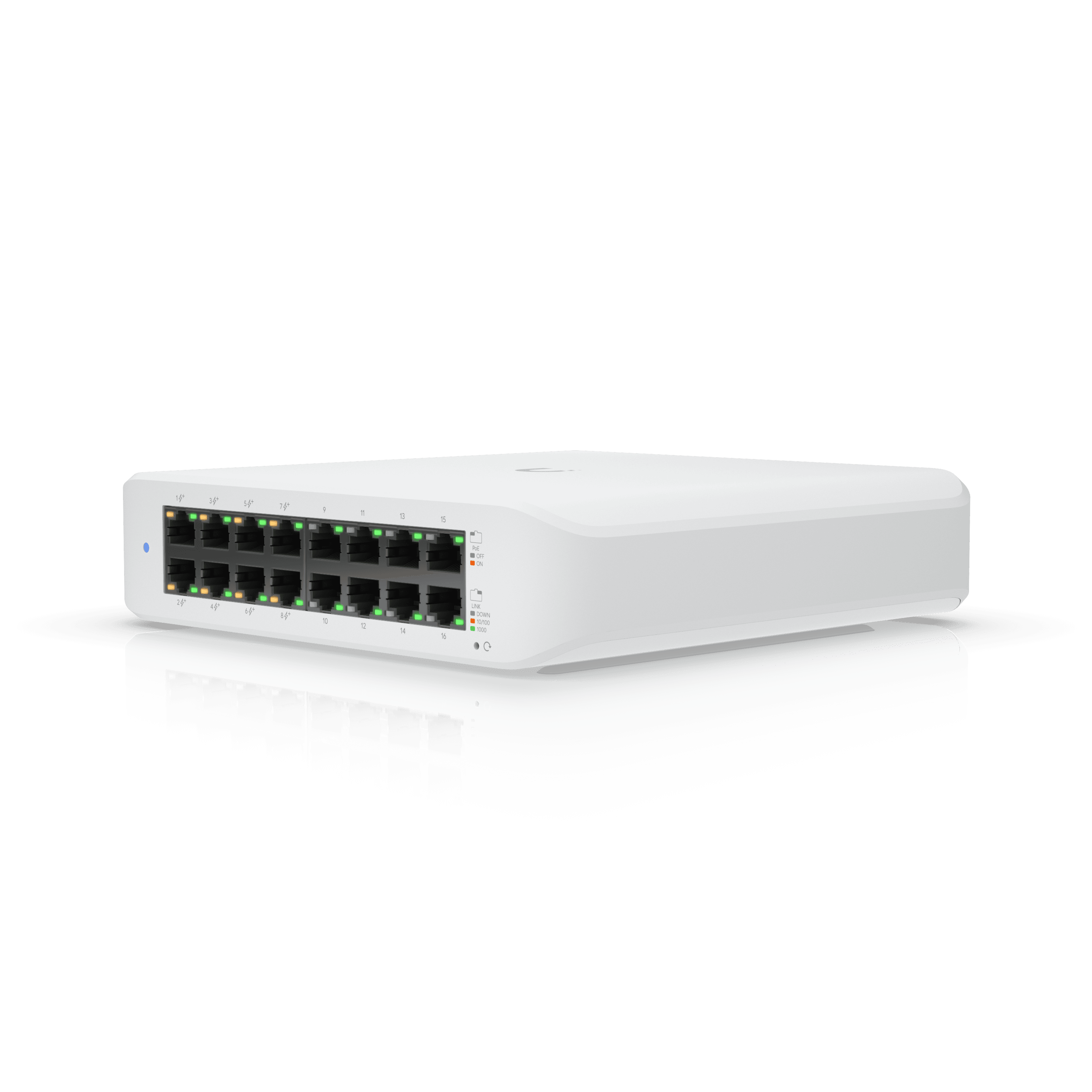 USW Lite 16 PoE — Switch Compact USW Lite 16 PoE — Switch compact 16 ports GbE PoE fanless. Distribué par UBSM au Maroc.
